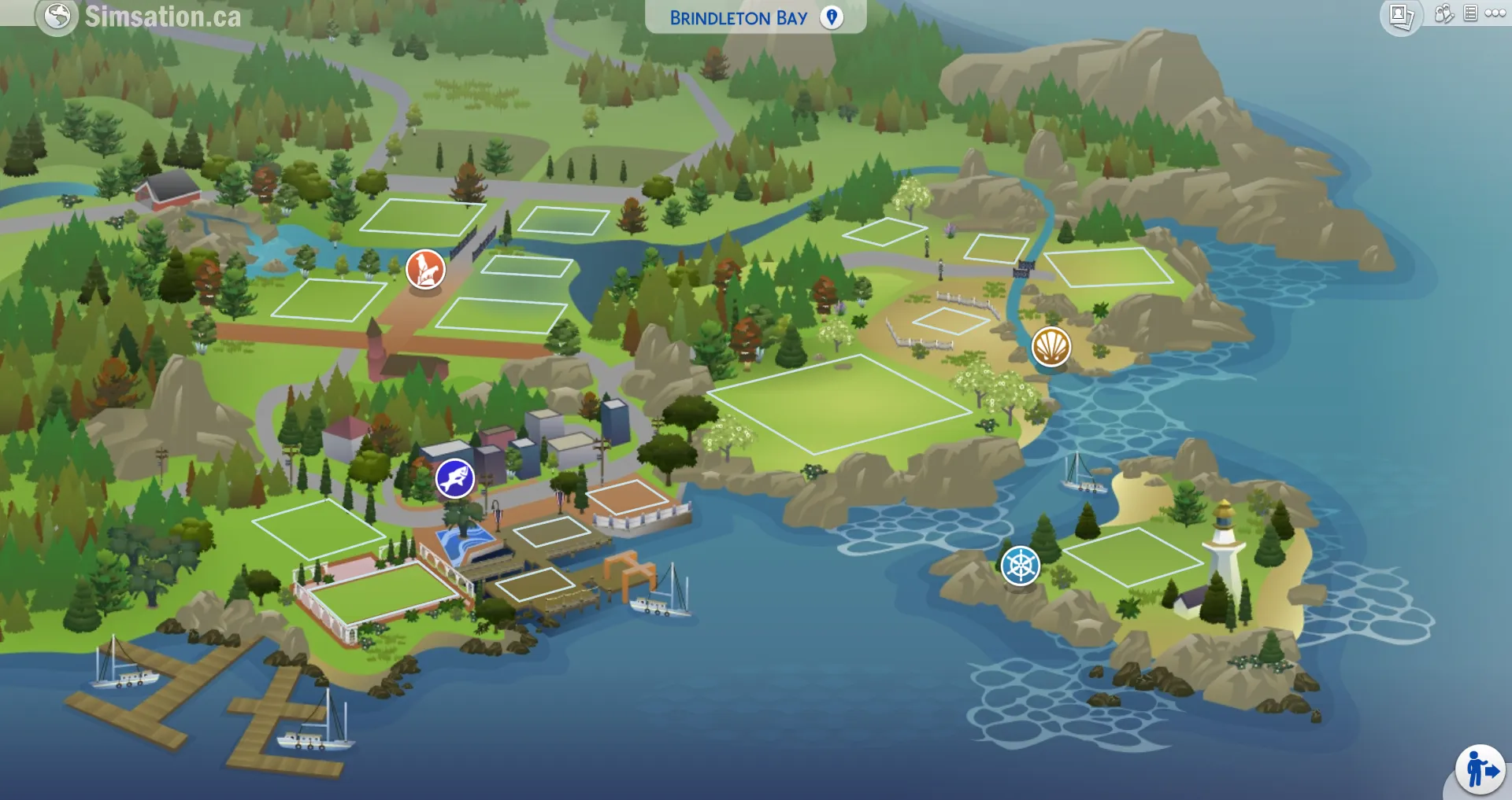 Unlabelled map of Brindleton Bay showing bulldozed lots